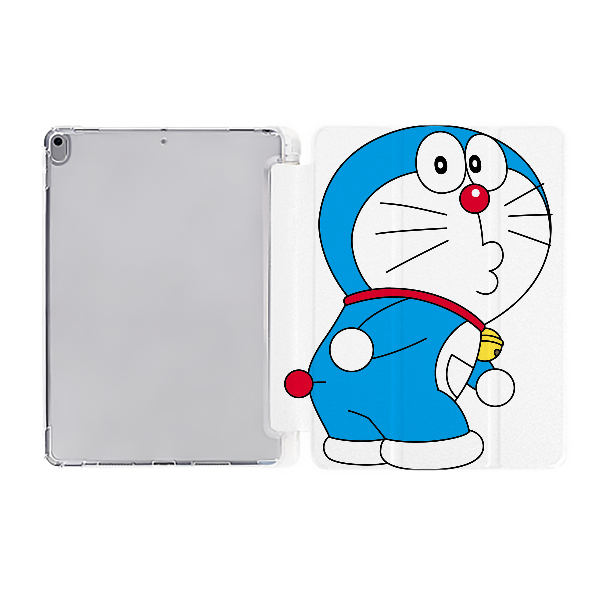 （画像用） ドラえもん Doraemon IPad ケース ペン収納付き 三つ折りスタンド PUレザー×シリコン 対応機種9.5/10.5/10.9インチ